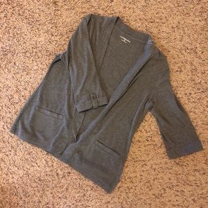 Croft & Barrow gray open sweater